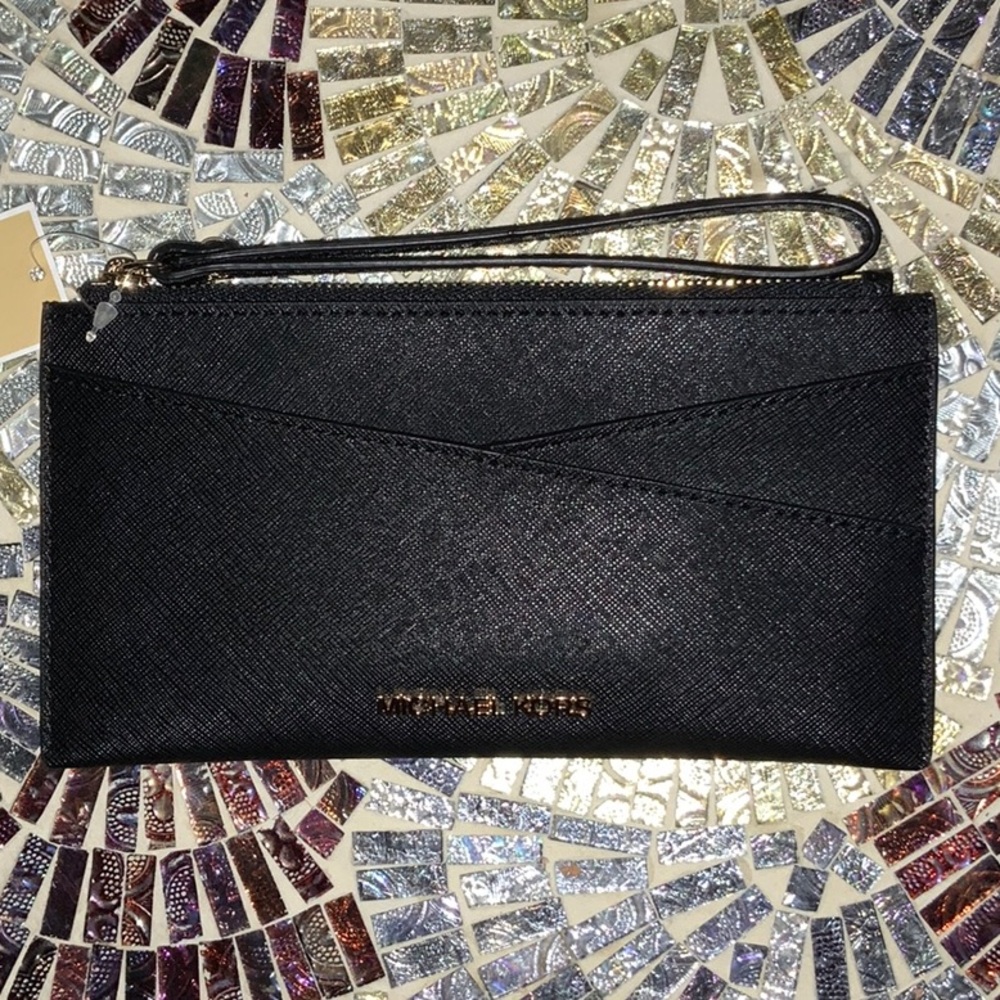 Michael Kors jet set med Saffiano leather Crossover Wristlet - Picture 8 of 10